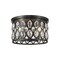 Z-Lite Dealey 4 Light Flush Mount, Matte Black + Clear Crystal 6010F15MB - alternate 7